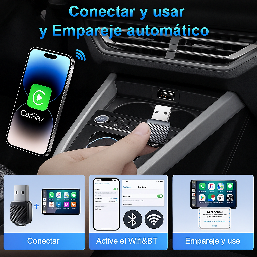 Adaptador Inalámbrico Nüvolut SmartDrive® para Car Play
