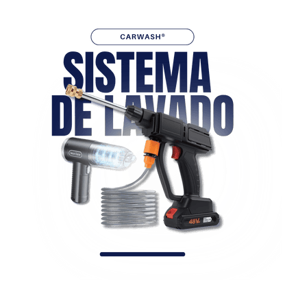 Sistema de Lavado CAR WASH® de Nüvolut – Hidrolavadora Inalámbrica + Aspiradora Portátil